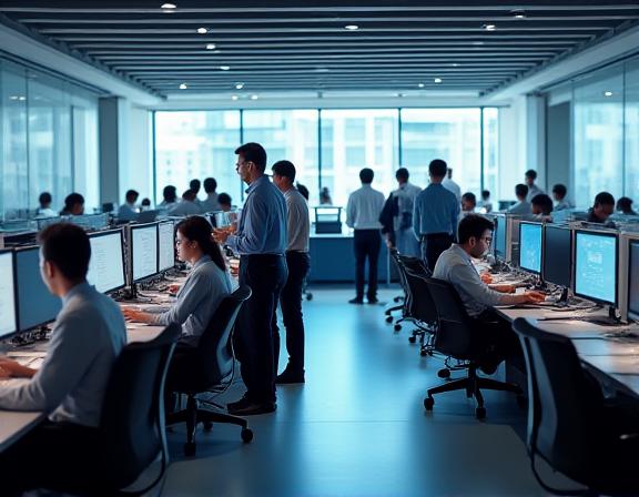 Singapore news editorial team at work